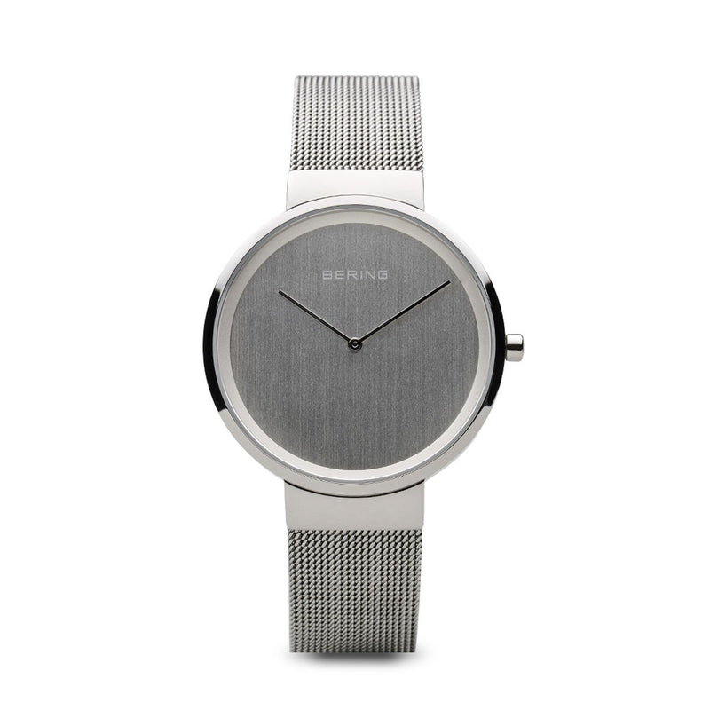 Bering Classic Polished Silver 31mm Mesh Watch