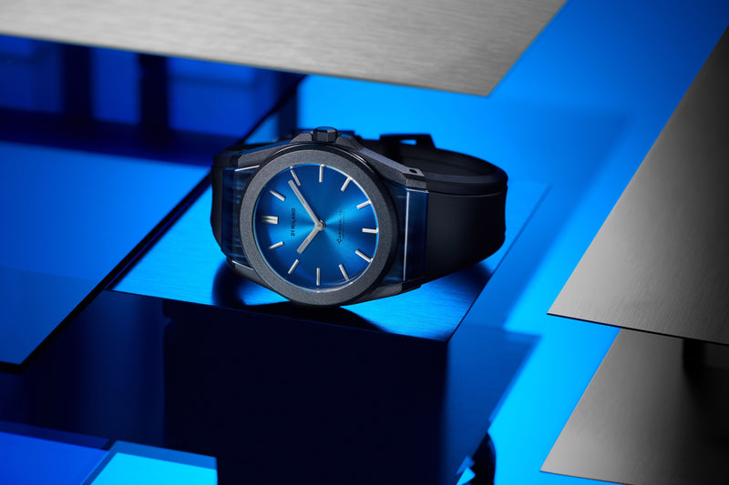 D1 Milano Carbonlite Blue 40.5mm Watch CLRJ04