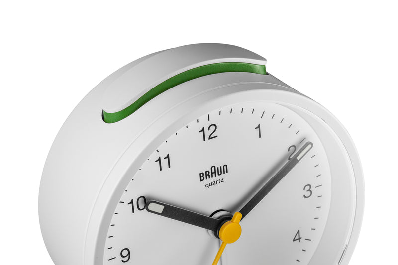 Braun Classic Analogue Alarm Clock White BC12W