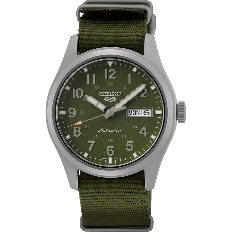 Seiko Military Green Dial Automatic Watch SRPG33K