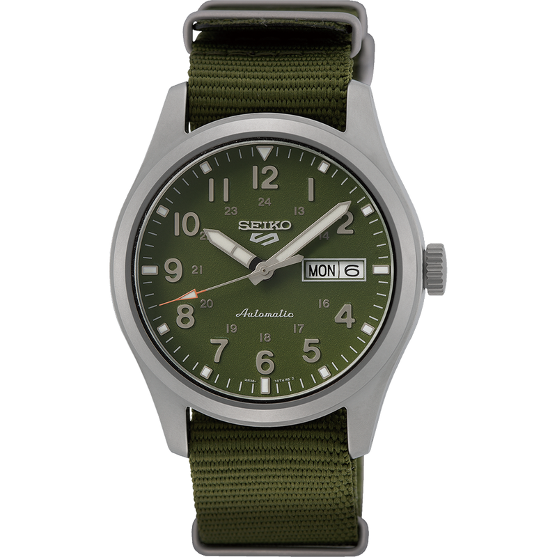 Seiko Military Green Dial Automatic Watch SRPG33K Watch Direct