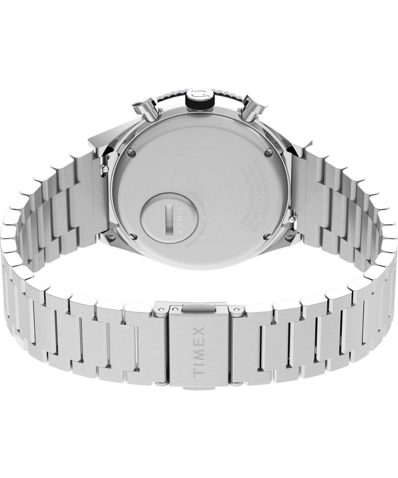 Q Timex GMT Chronograph 40mm Steel Bracelet Watch TW2V69800