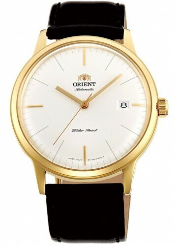 Orient Bambinorient Automatic Dress With White Dial Gold Tone Case Mens Watch