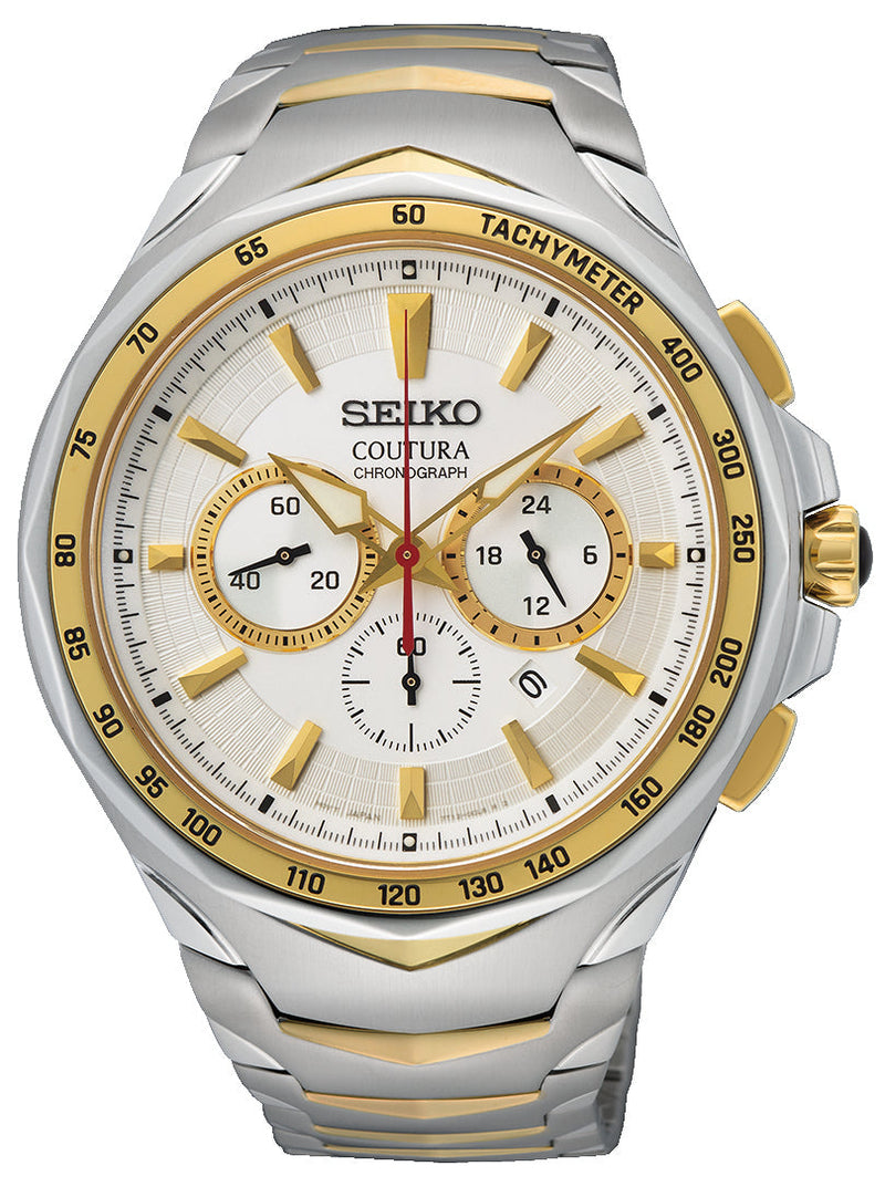 Seiko Coutura Men s Two Tone Chronograph Watch SRWZ24P 9 Watch