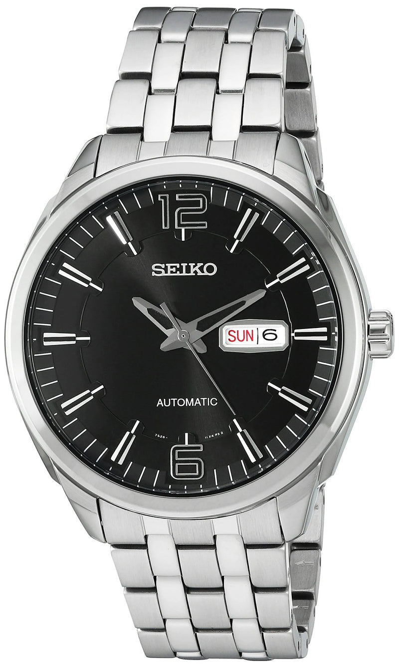 Seiko Recraft Automatic Black Dial Stainless Steel Mens Watch