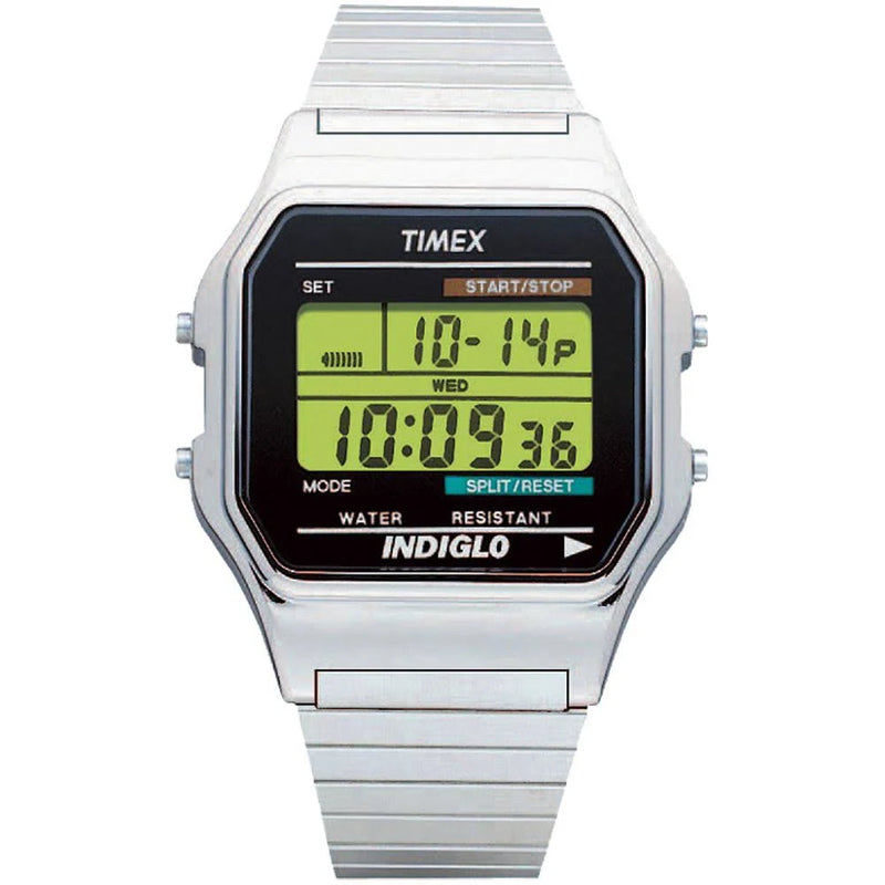 Timex Mens Classic Silver Digital Watch