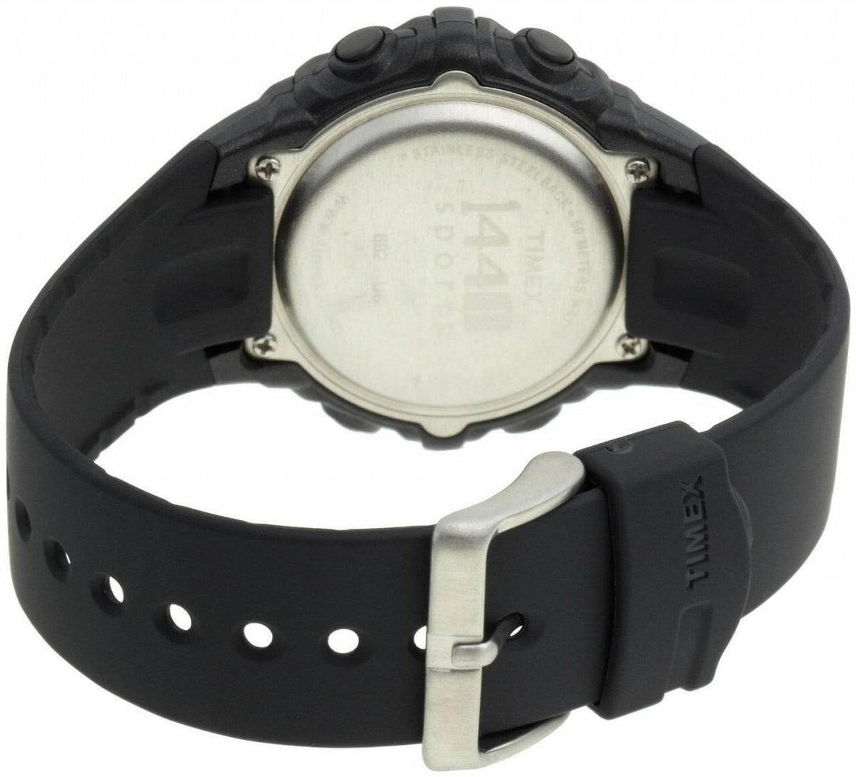 Timex 1440 Sports Digital Black Yellow Resin Strap T5K457 Mens Watch Watch Direct