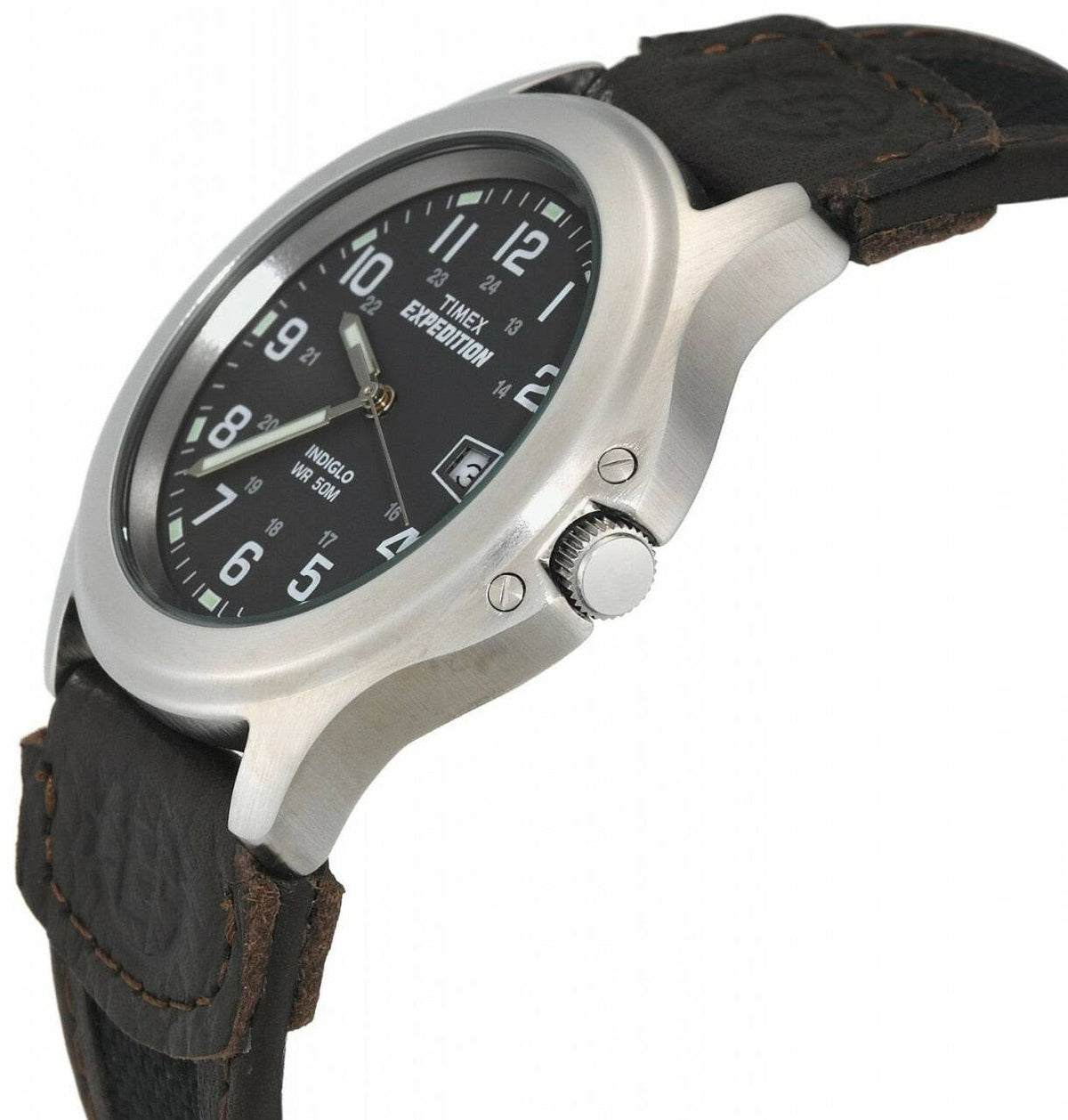 Timex Expedition Metal Field Brown Nylon And Leather Strap T40091 Me Watch Direct
