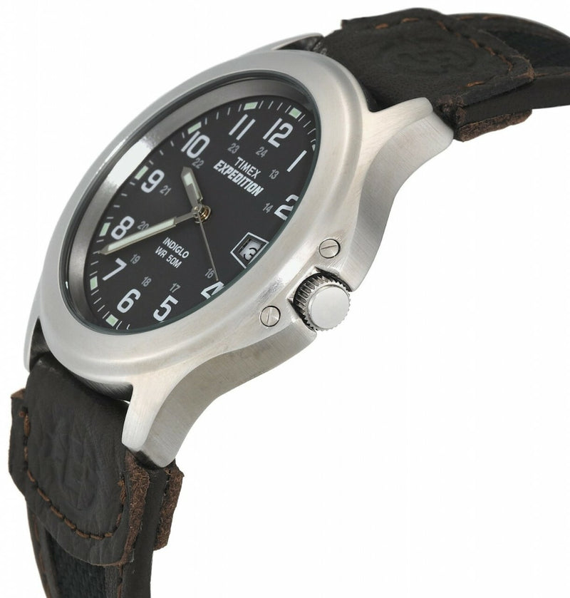 Timex Expedition Metal Field Brown Nylon And Leather Strap T40091 - Mens Watch