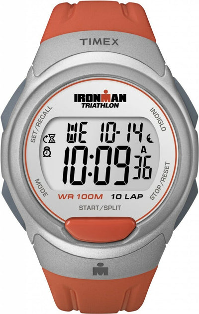 Timex Ironman Traditional 10-Lap Orange Sunset/Silver-Tone Resin Strap T5K611 - Mens Watch