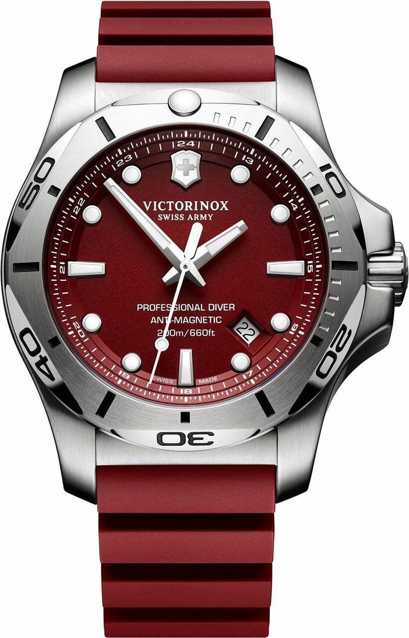 Victorinox I.N.O.X. Professional Diver Red Dial Rubber Mens Watch