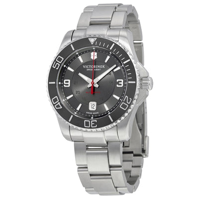 Victorinox Mens 'Maverick' Swiss Stainless Steel Automatic Watch, Color:Silver-Toned (Model: 241705)
